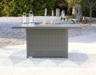 New Outdoor Patio Furniture Wicker Bar Fire Pit Heater Table 
