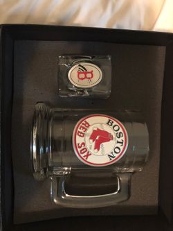 Pewter Limited Edition Boston Red Sox Mug and Shot Glass set