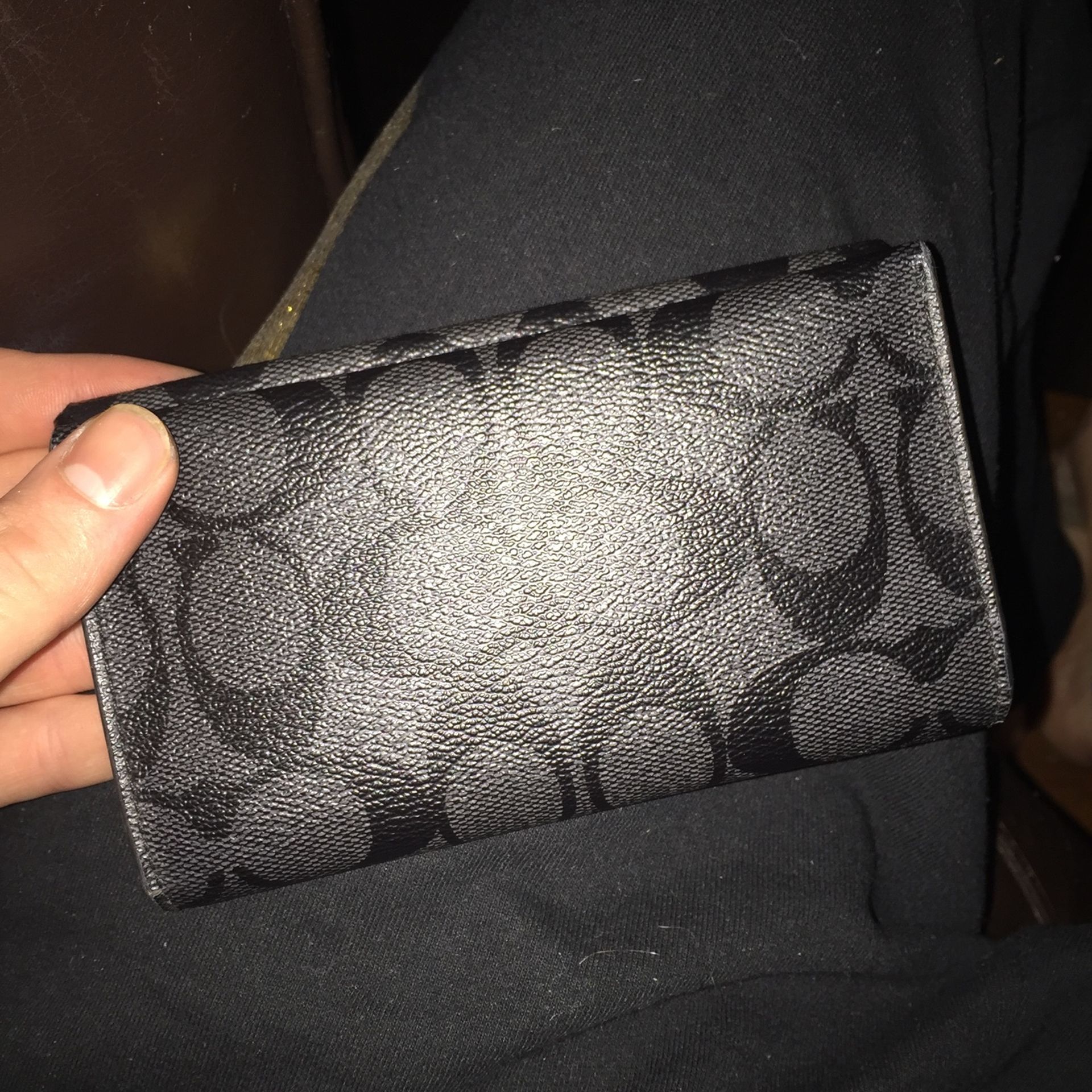 Coach Leather Grey Wallet