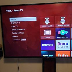 TCL smart tv 55" stand, wall mt, feet /remote works great best offer6/24/24 mesa