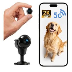 Hidden Camera, 5G WiFi Mini Nanny Cam with Free Cloud, 2K HD Wireless Camera, Supports Offline Recording & Motion Detection & Night Vision.