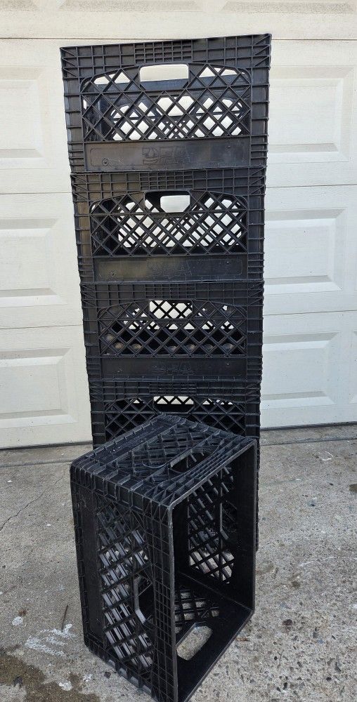 Storage Crates, Stackable Reinforced Can Deliver For A Fee