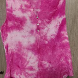 Pink Tye Dye Tank Top
