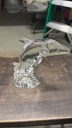 Clear princess house Dolphin Figurine