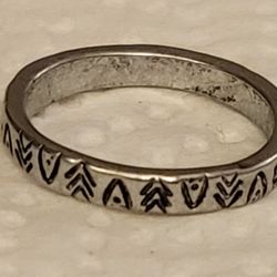 SILVER  PATTERNED RING