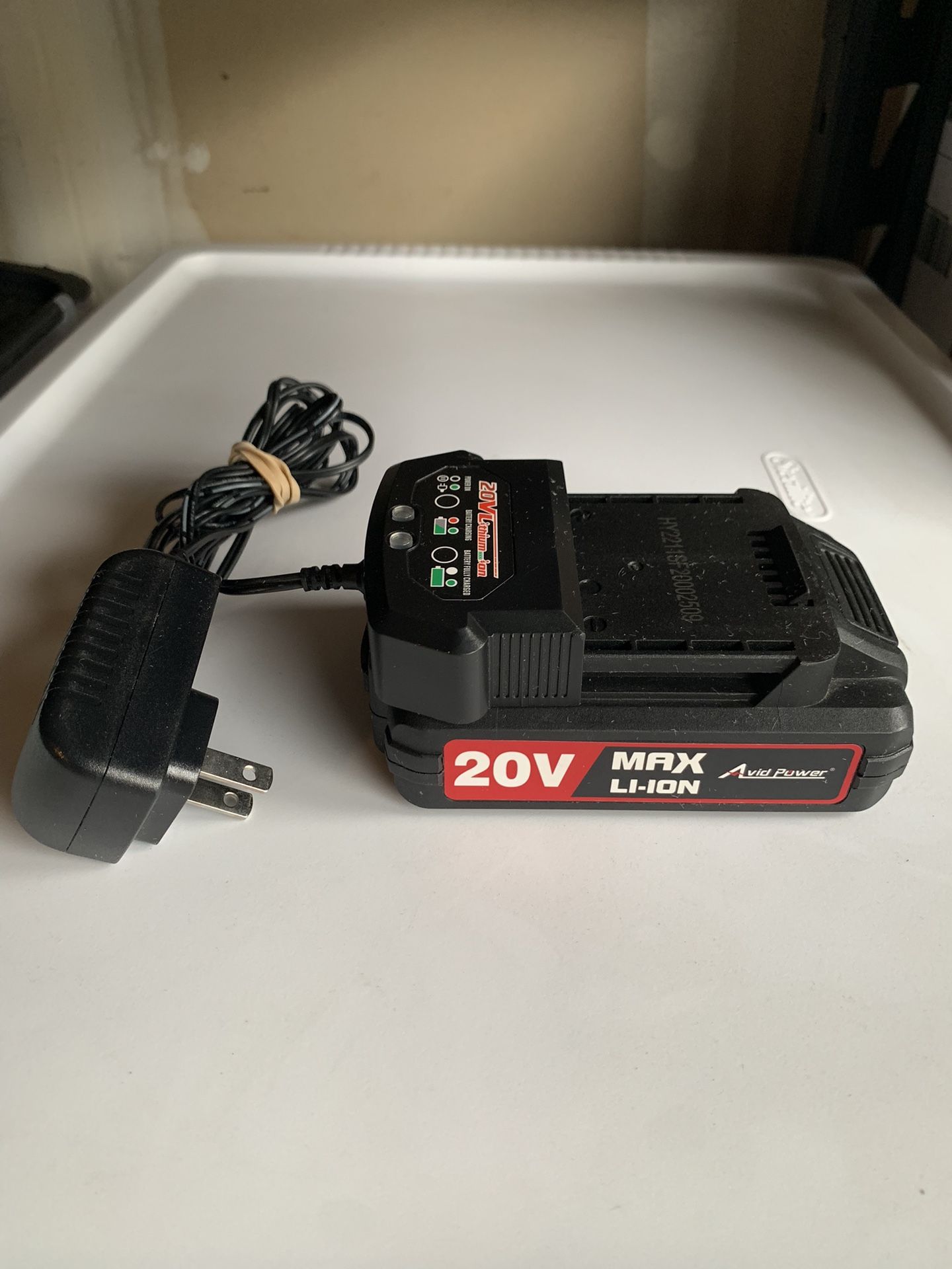 AVID POWER 20V MAX 2.0 Ah Lithium Ion Rechargeable Battery, Only Fit for Specified Cordless Tools, Bundle with 20V Battery Charger