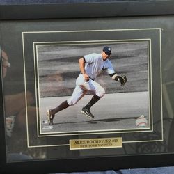 ALEX RODRIGUEZ NEW YORK YANKEES #13 FRAMED PICTURE IN EXCELLENT CONDITION 18" BY 14 " 2010