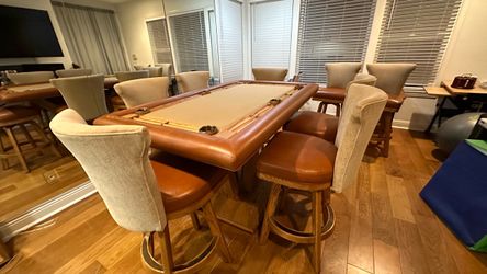 Oak Kitchen Table Poker Table Game Room