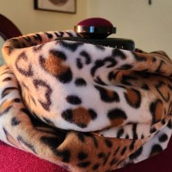 Cheetah Print Fleece Scarf