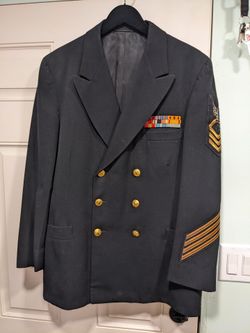 Vintage US Navy bullion rate patch electronics Tech Chief Petty Officer  jacket