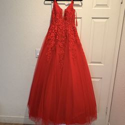 Red Quinceañera dress  