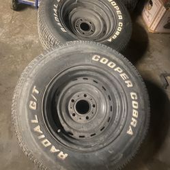 15x8 C10 Rally Rims N Tires 