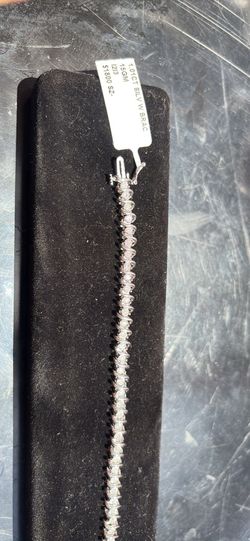 1.01CT Silver natural Diamond Tennis Bracelet