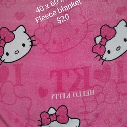 Hello Kitty Fleece Blanket $20 