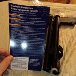Folding Cane With Bag Instructions Still In Original Plastic On Handle Everything In Perfect Condition 