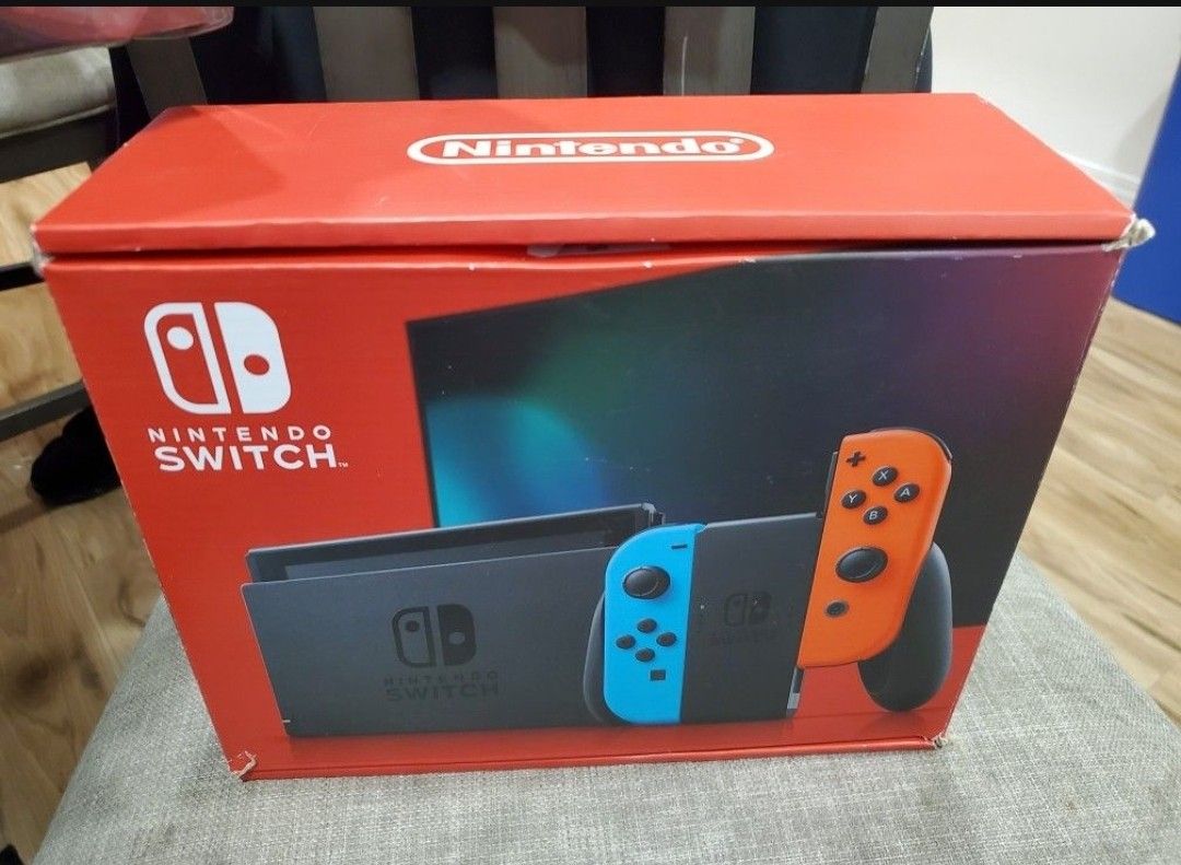 NINTENDO SWITCH V2 NEON BLUE AND RED BRAND NEW FACTORY SEALED 