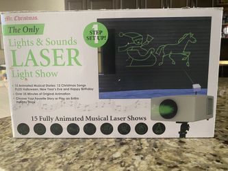 The Mr. Christmas lights & Sound Laser  lights shows for All The Holidays & Birthdays 