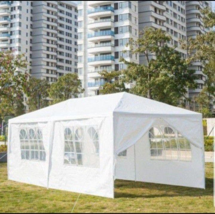 Canopy 10x20ft Canopy Tent with 6 Sidewalls Probable Tent for Parties Beach Camping Party (10x20,White)