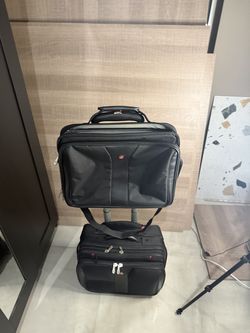 SwissGear Rolling Laptop Case Wheeled Briefcase Travel Business Bag Black