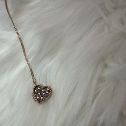Rose Gold Heart Shaped Locket Necklace