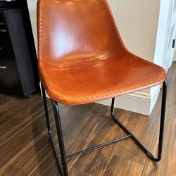 CB2 Roadhouse Saddle Leather Chair Brown