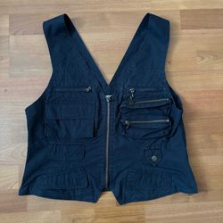 Women’s DKNY black utility vest size large