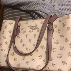 Coach Multi Gallery Purple Floral Tote