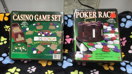 Casino Game Set. And Poker Rack Set. Made by Cardinal Industries