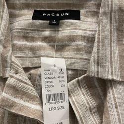 Pacsun, Striped Collared Shirt Men’s Large