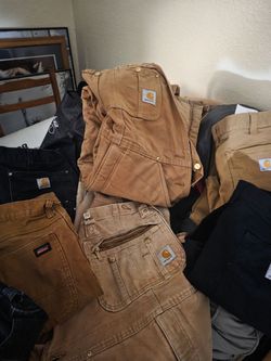 2 Carhart overalls size 38 and 36-36