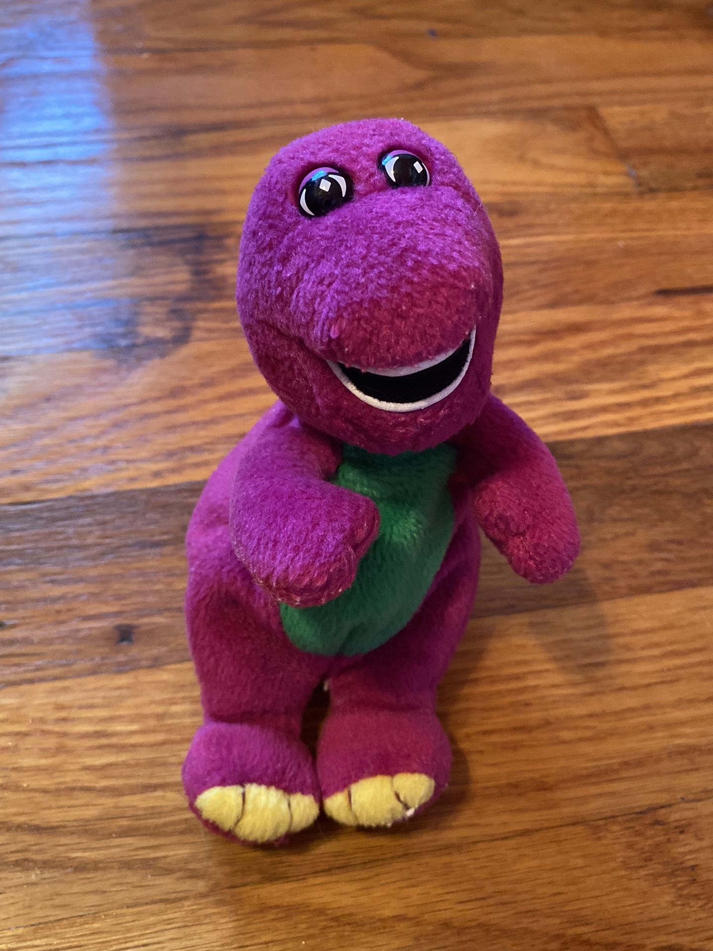 Vintage 6" Barney The Purple Dinosaur Mini Bean Bag Plush GUND 1997