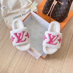 New Louis Vuitton Fuzzy Slippers