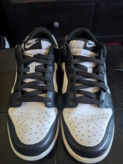 Size 10 Nike Dunk Low Black /White (Panda)