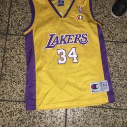 Lakers Oneal 34 Kids Jersey Size 6-8 