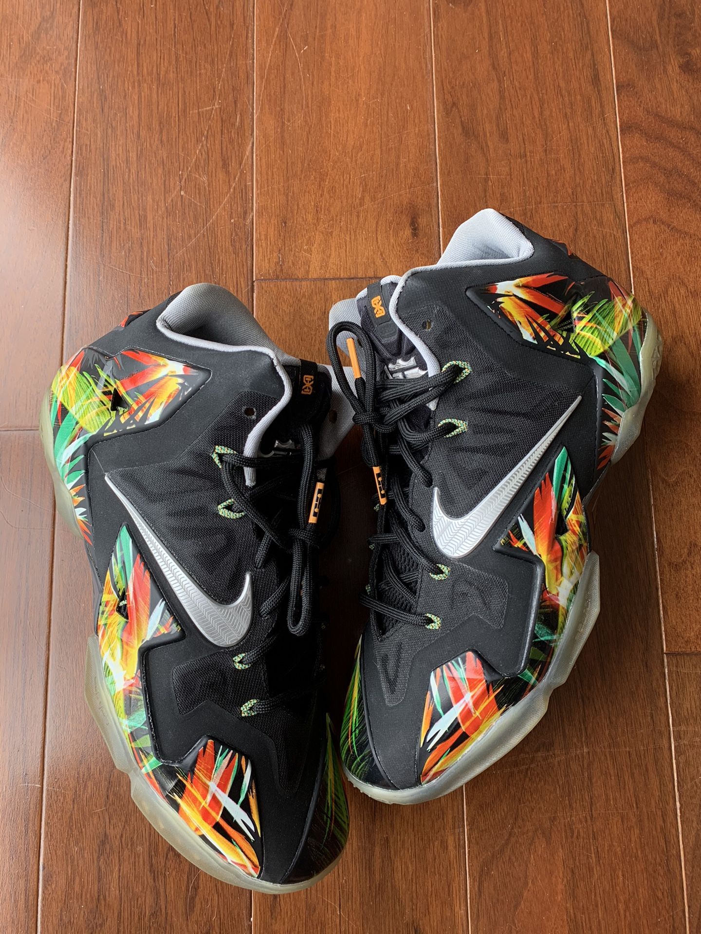 Size 10 - Lebron 11 Everglades.