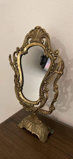 Antique Brass Mirror