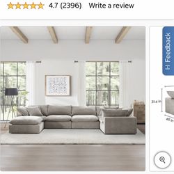 Sereen 6-piece Fabric Modular Sectional