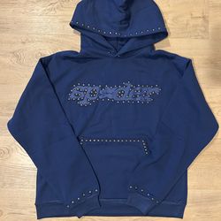 New Blue Sp5der Hoodie Size Medium