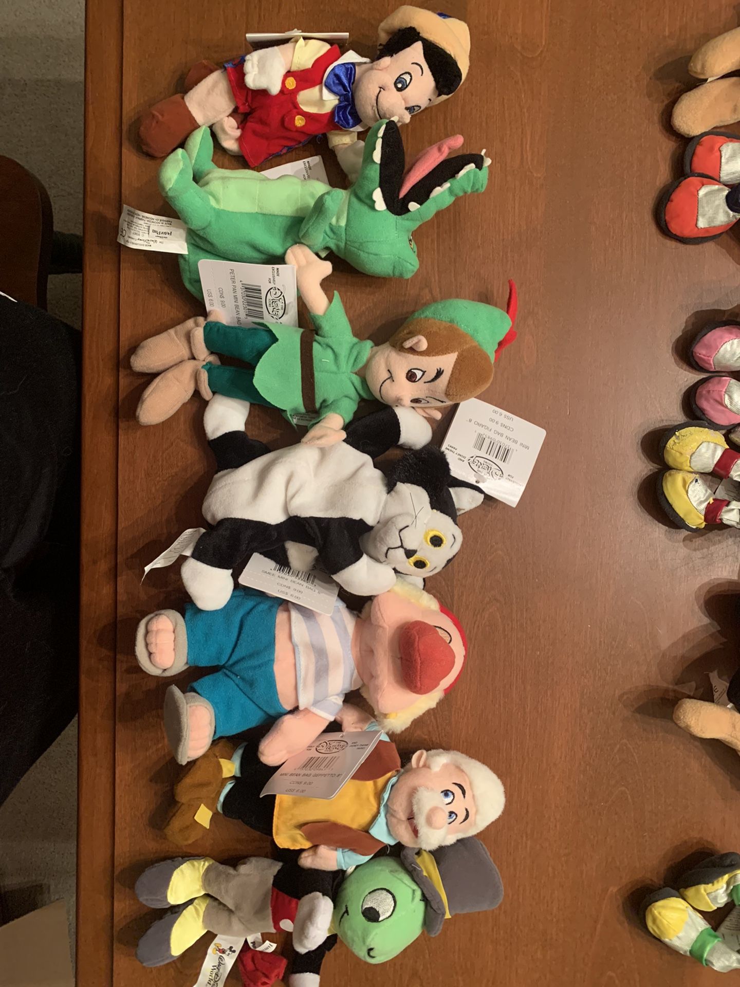 Disney Pinnochio Mini Bean bags Set Of 7