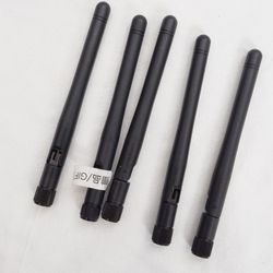 5-PACK LOT WiFi Antenna for 2.4GHz/5Ghz Wireless Router or Card (Black)