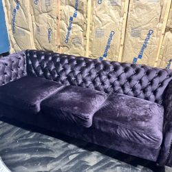 Purple Suede Couch