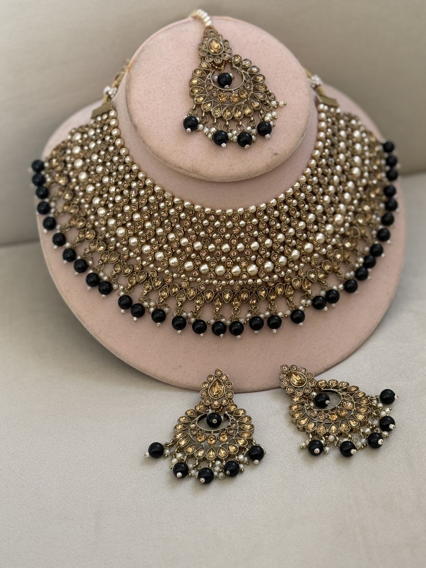 Indian Traditional Kundan Necklace Set Ethnic Wedding Party Designer Jewelry