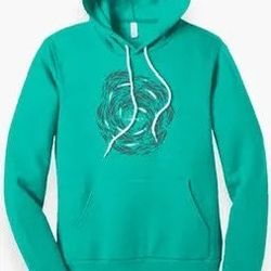 Against the Current Green Zip Hoodie, Size XL and 2XL for Unisex 