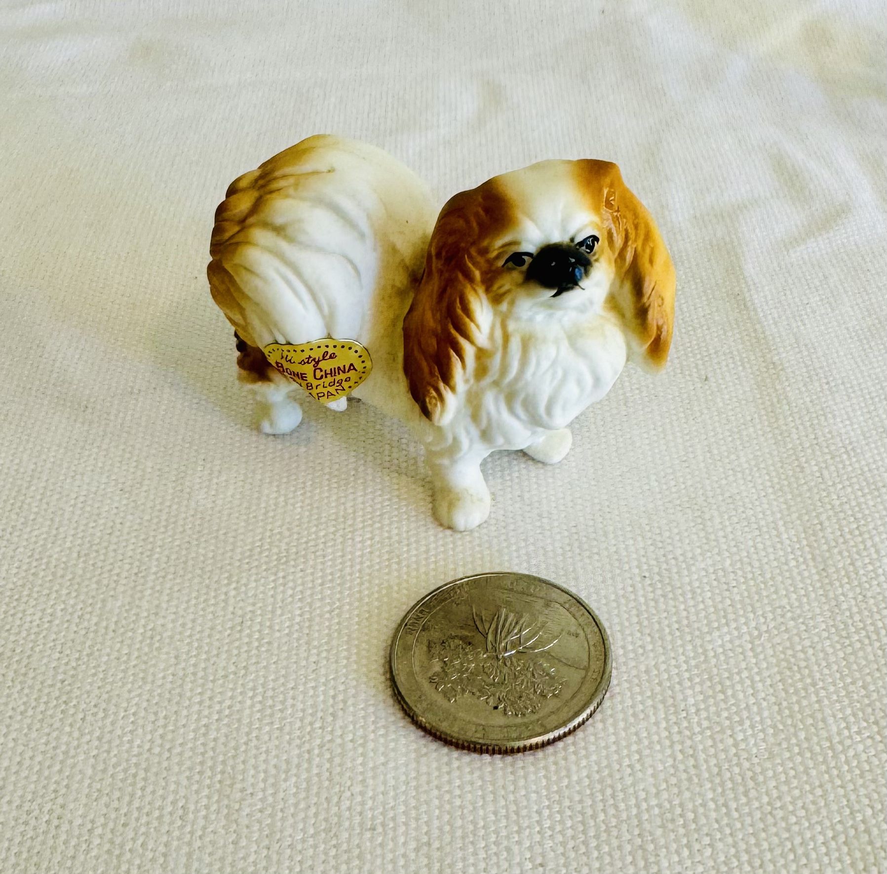vintage bone china Pekingese Dog Figurine