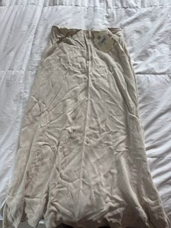 Cream maxi skirt from altard state zipper in back women’s size S 