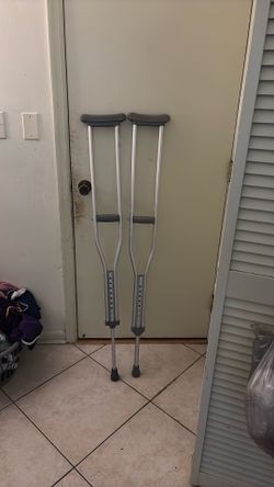 Medline Standard Aluminum Push-Button Crutches