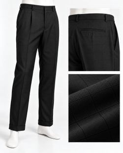 Men’s Zandello Le Collezioni Black Dress Pants – Size 38L