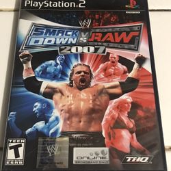 Smack down Vs Raw 2007 PS2 Complete 