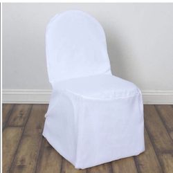 2 Banquet Chair Covers White  Thumbnail