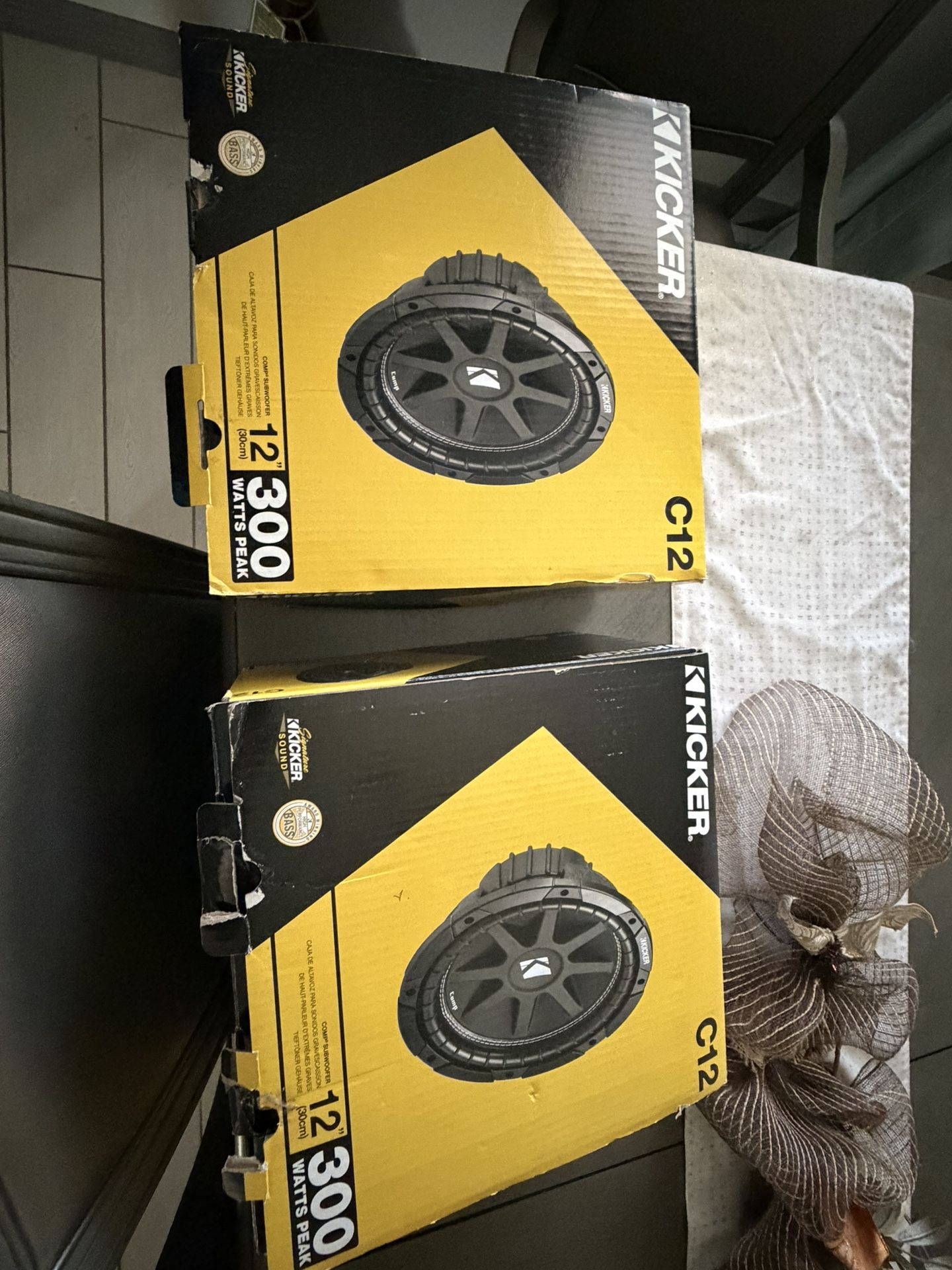 2 BRAND NEW KICKER CompC 12" Subwoofers Dual 4-Ohm STILL IN BOXES!